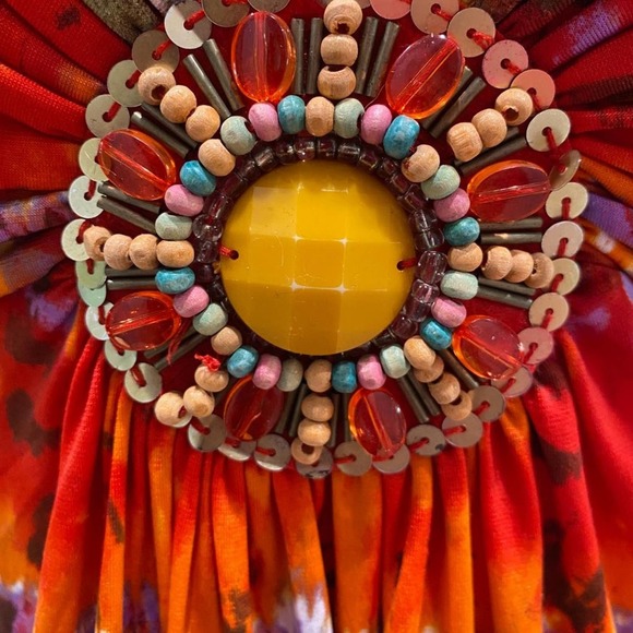 55. MUSE Tie Dye Gorgeous Color Maxi Dress Size 10 - Picture 8 of 9